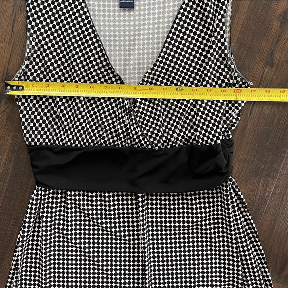 MAX STUDIO Polka Dot Black White Maxi Dress Sleeveless Waist Size XL - Picture 8 of 8